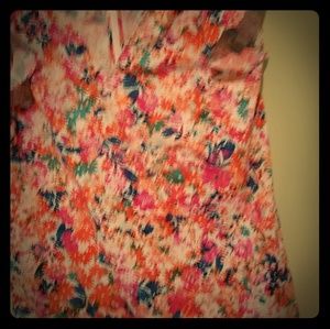 Printed ruffle tank dress J CREW